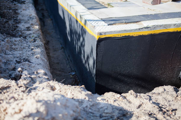 Residential Exterior Waterproofing installation at a Guilford, IN home by SJ Waterproofing Pros