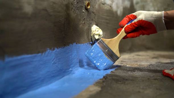 Commercial Exterior Waterproofing project at a Guilford, IN business property by SJ Waterproofing Pros